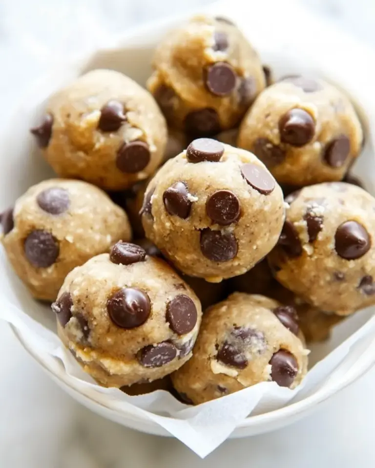 Raw Vegan Chocolate Chip Cookie Dough Balls