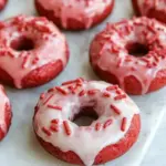 Red Velvet Donuts with Glaze