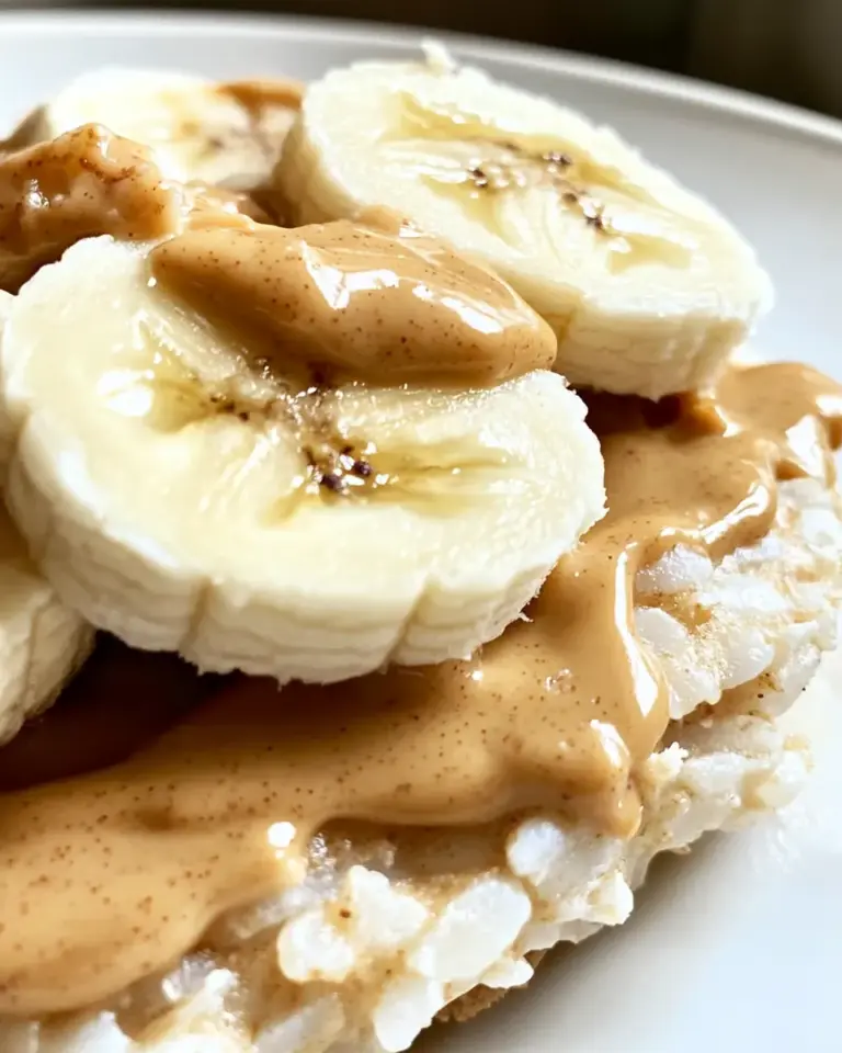 Rice Cakes with Peanut Butter and Banana