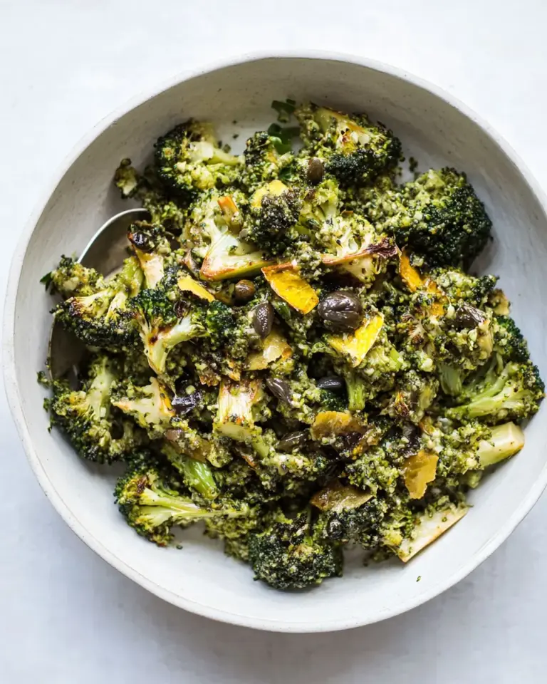 Roasted Broccoli with Caper Pesto