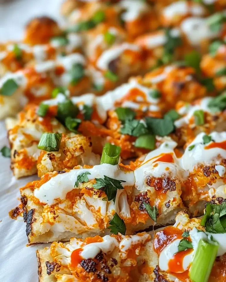 Roasted Buffalo Cauliflower Flatbread