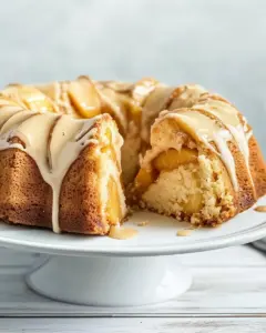 Roasted Peach Bundt Cake
