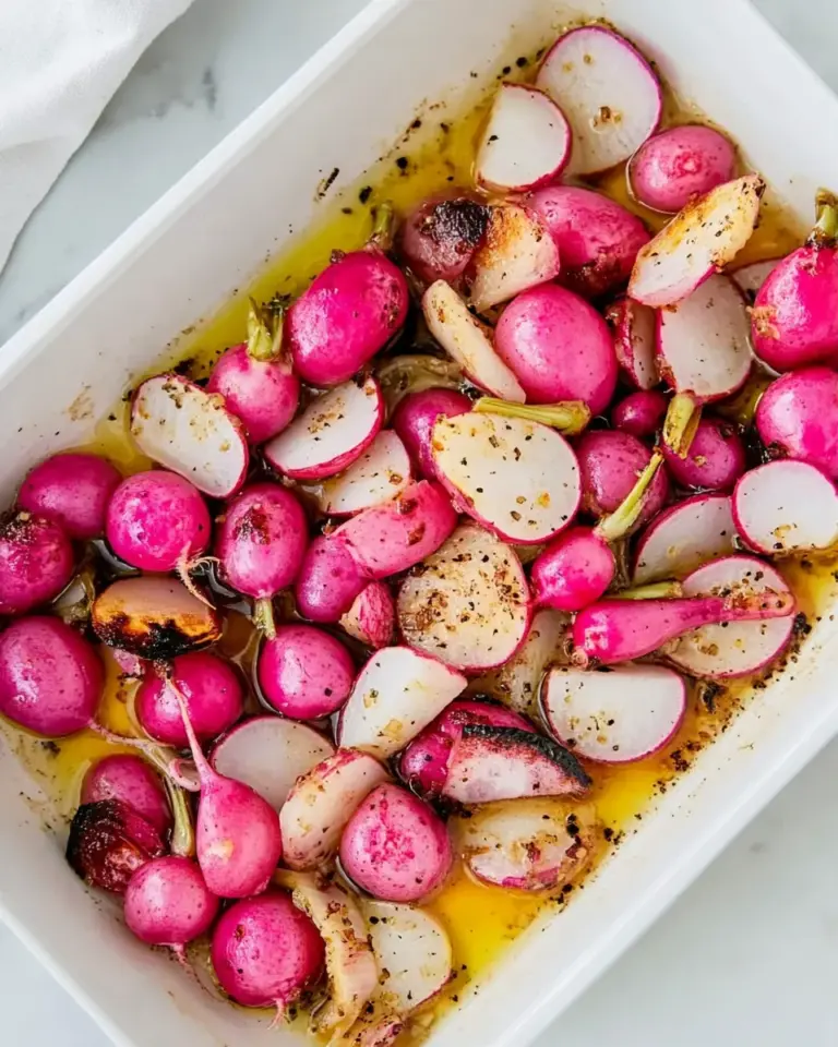 Roasted Radishes with Onions
