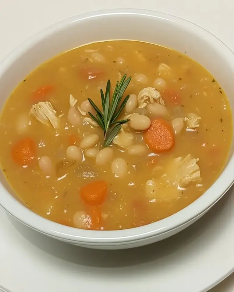 Rosemary White Bean Soup with Optional Chicken
