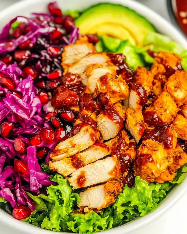 Rotisserie Chicken Buddha Bowl with Sweet Pomegranate Sauce