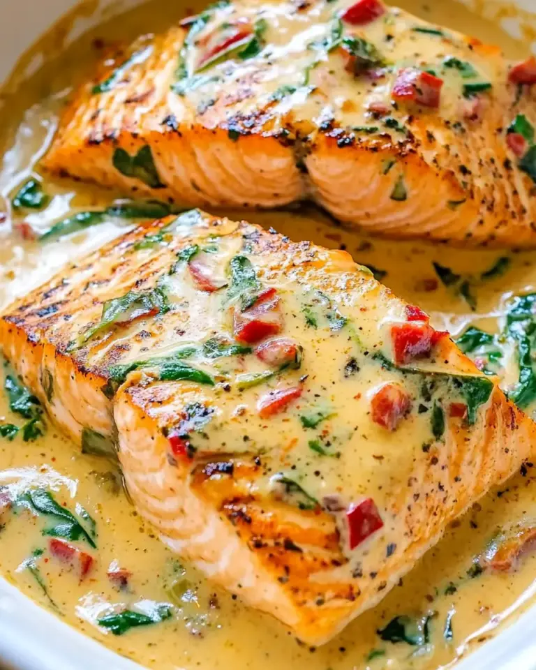 Salmon in Roasted Pepper Sauce