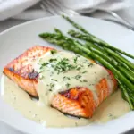 Salmon with Creamy Garlic Dijon Sauce