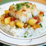Salt Cod with Potatoes over Rice