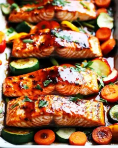 Sheet Pan Thai Glazed Salmon with Vegetables