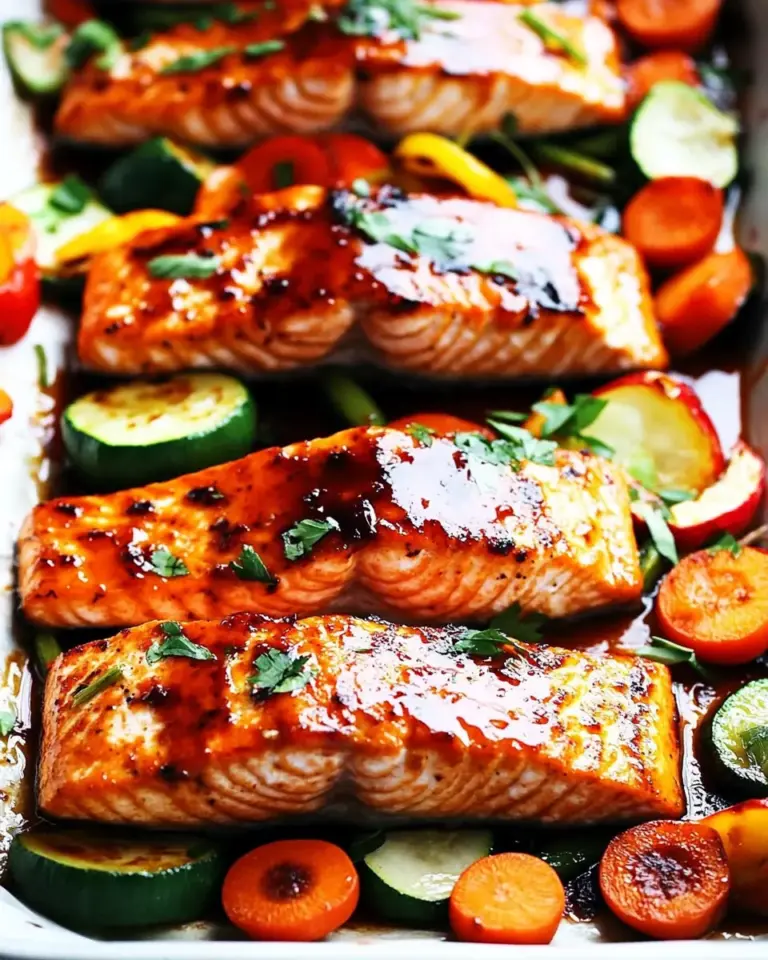 Sheet Pan Thai Glazed Salmon with Vegetables