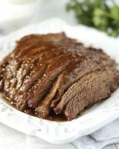 Slow Cooked Coffee Glazed Brisket