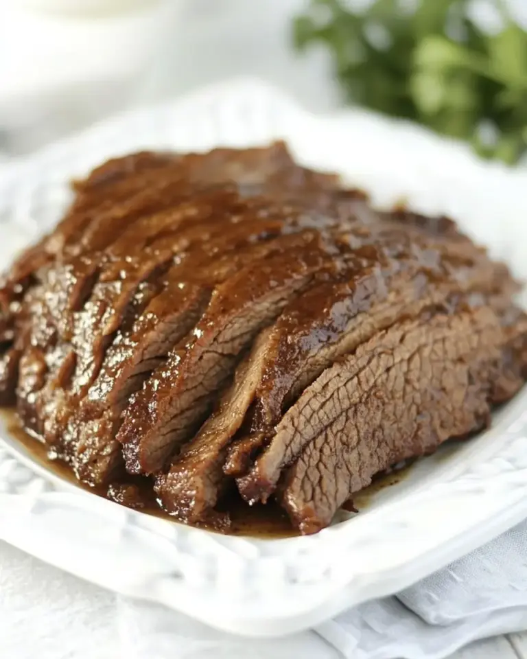 Slow Cooked Coffee Glazed Brisket