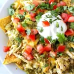 Slow Cooker Chicken Chile Verde Nachos