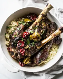 Slow Cooker Greek Lamb Shanks