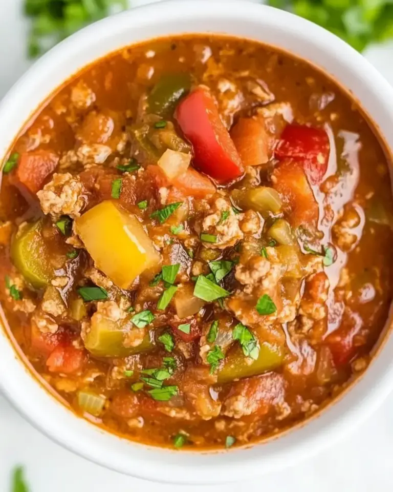 Slow Cooker Stuffed Pepper Soup