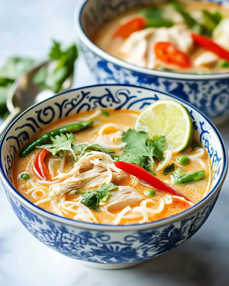 Slow Cooker Thai Chicken Noodle Soup