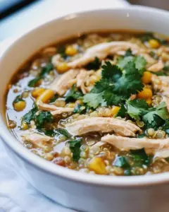 Slow Cooker White Chicken Quinoa Chili