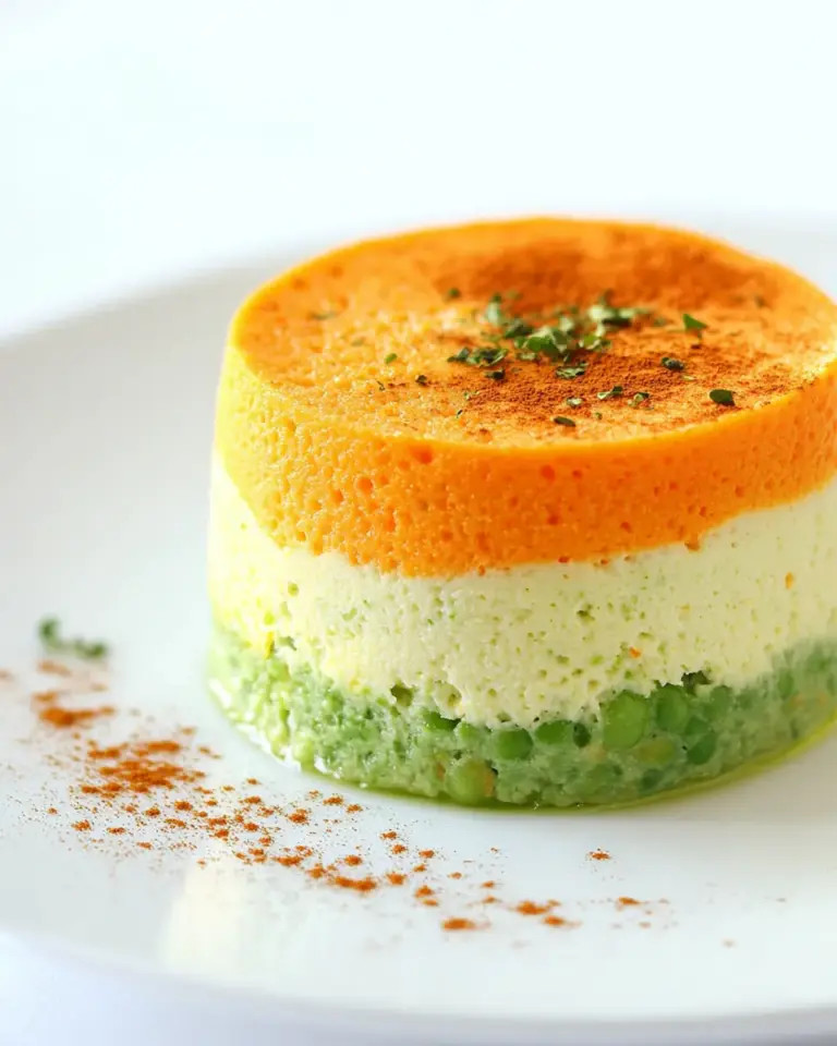Souffle like Pea Carrot Flan