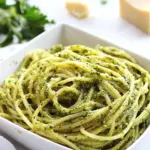 Spaghetti with Asiago Parsley Pesto
