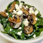 Spinach Salad with Mushrooms and Feta