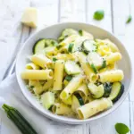 Spring Onion and Zucchini Rigatoni