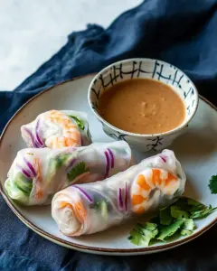 Spring Rolls with Peanut Sauce