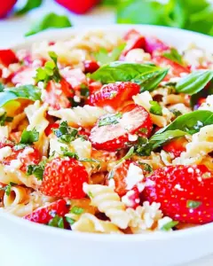 Strawberry Balsamic Pasta Salad