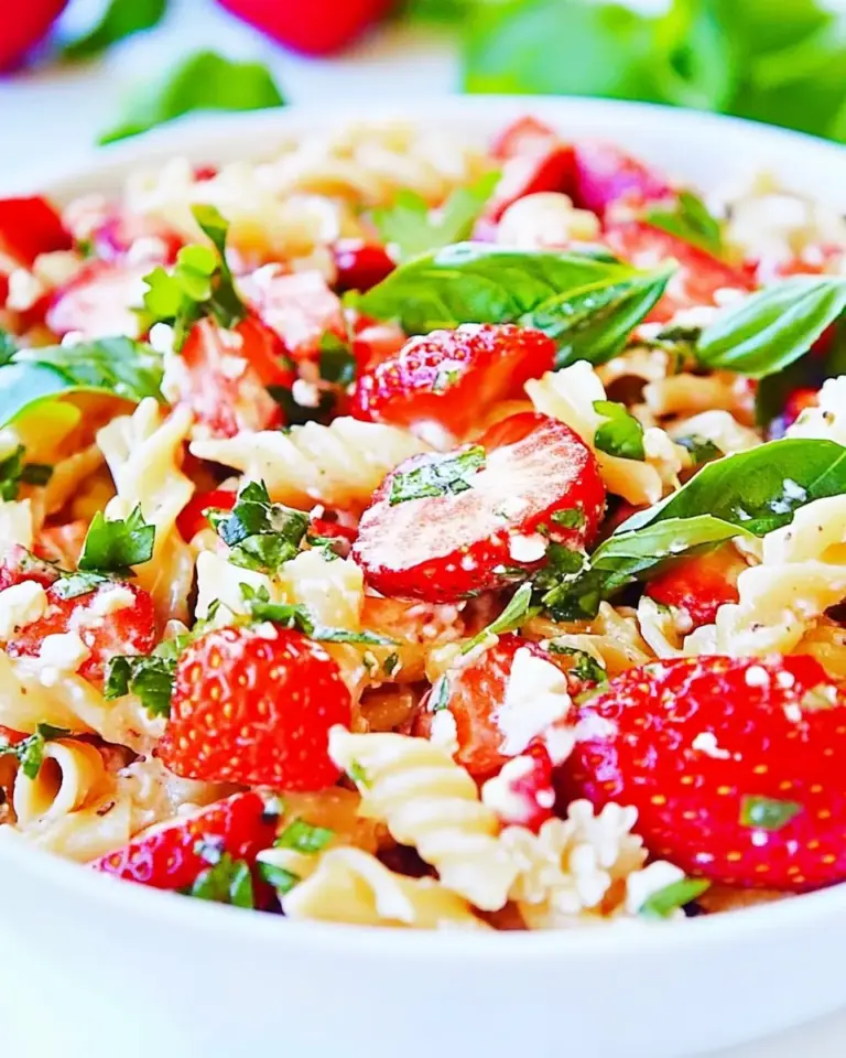Strawberry Balsamic Pasta Salad