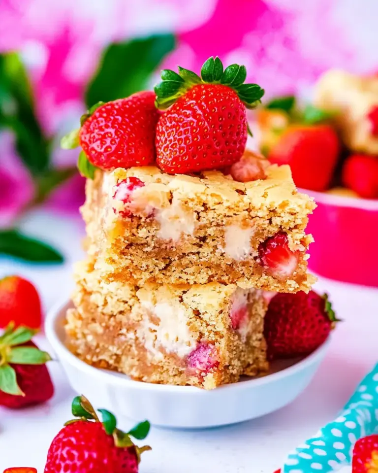 Strawberry Blondies