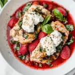 Strawberry Chicken with Goat Cheese