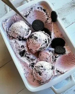 Strawberry Cookies and Cream Ice Cream