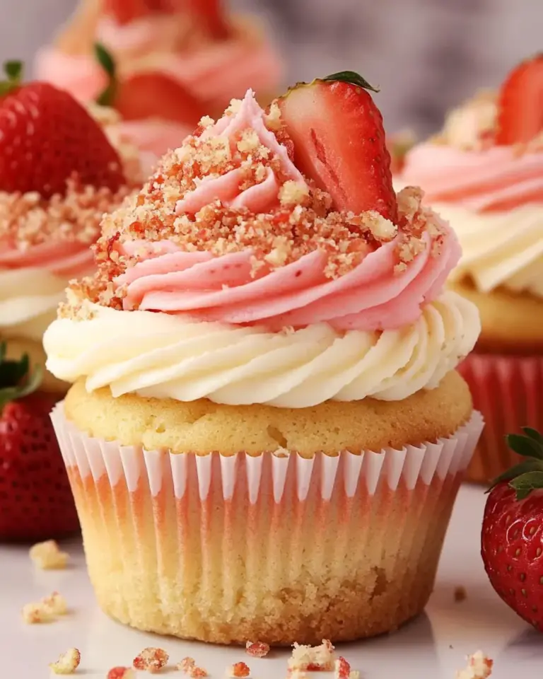 Strawberry Crunch Cupcakes