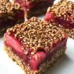 Strawberry Rhubarb Buckwheat Bars