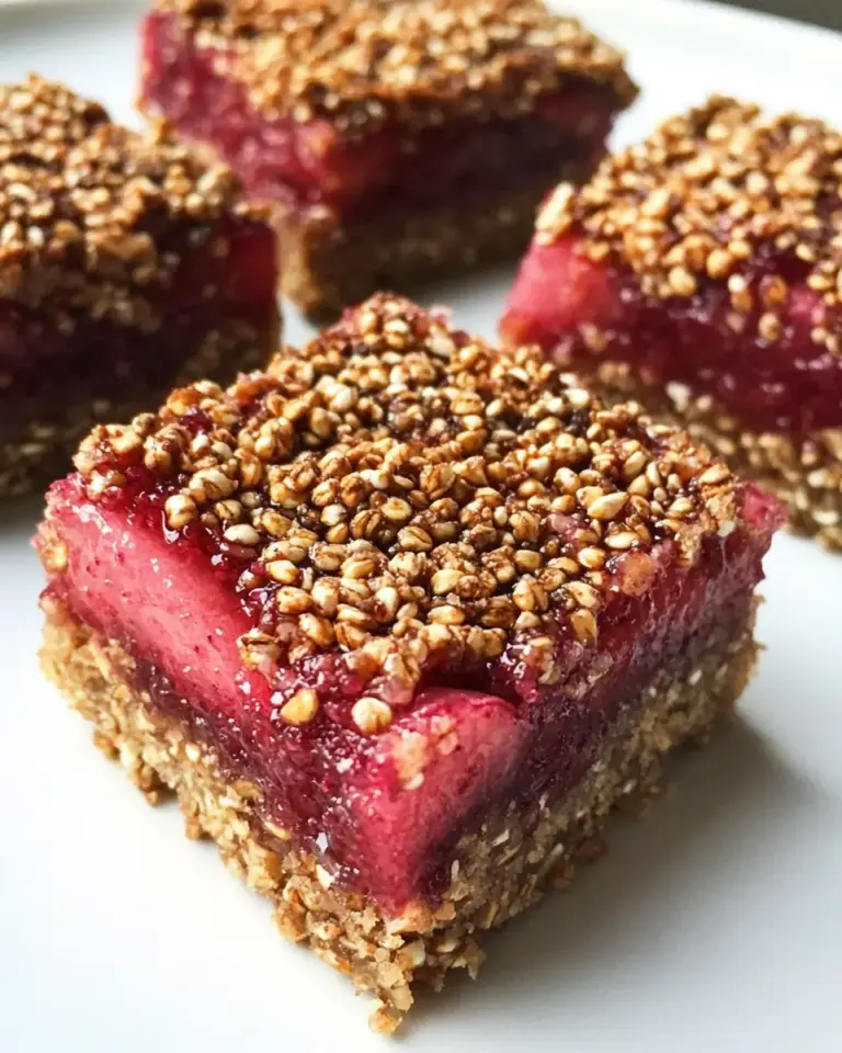 Strawberry Rhubarb Buckwheat Bars