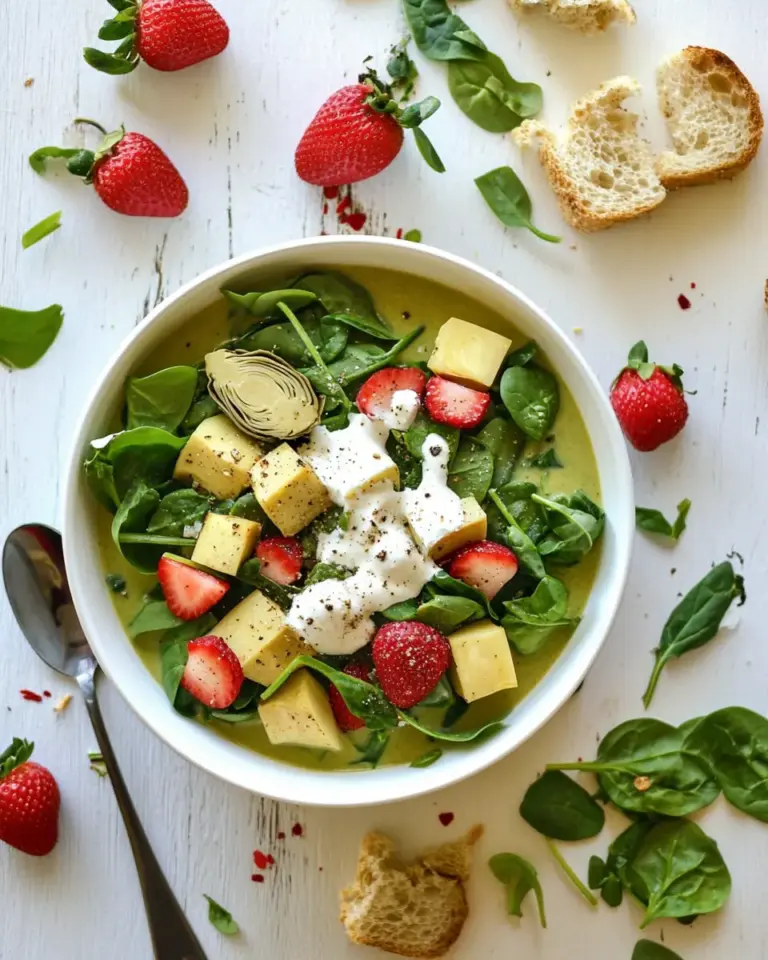 Strawberry Spinach Salad Artichoke Soup Brunch