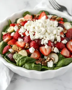 Strawberry Spinach Salad with Feta