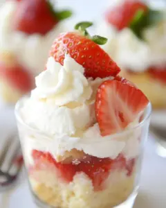 Sugar Free Strawberry Shortcake Pots