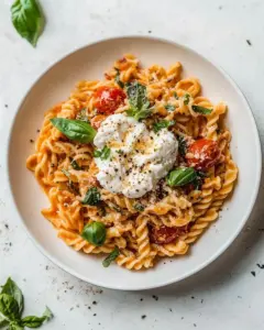 Summer Weeknight Burst Tomato Burrata Pasta