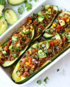 Taco Zucchini Boats