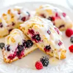 Glazed Mixed Berry Scones