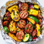 Tin Foil Sausage and Veggies Dinner