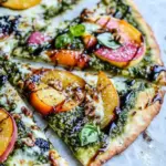 Toasted Walnut Pesto and Caramelized Nectarine Pizza