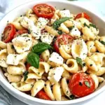 Tomato Basil Pasta Salad with Mozzarella Fontina