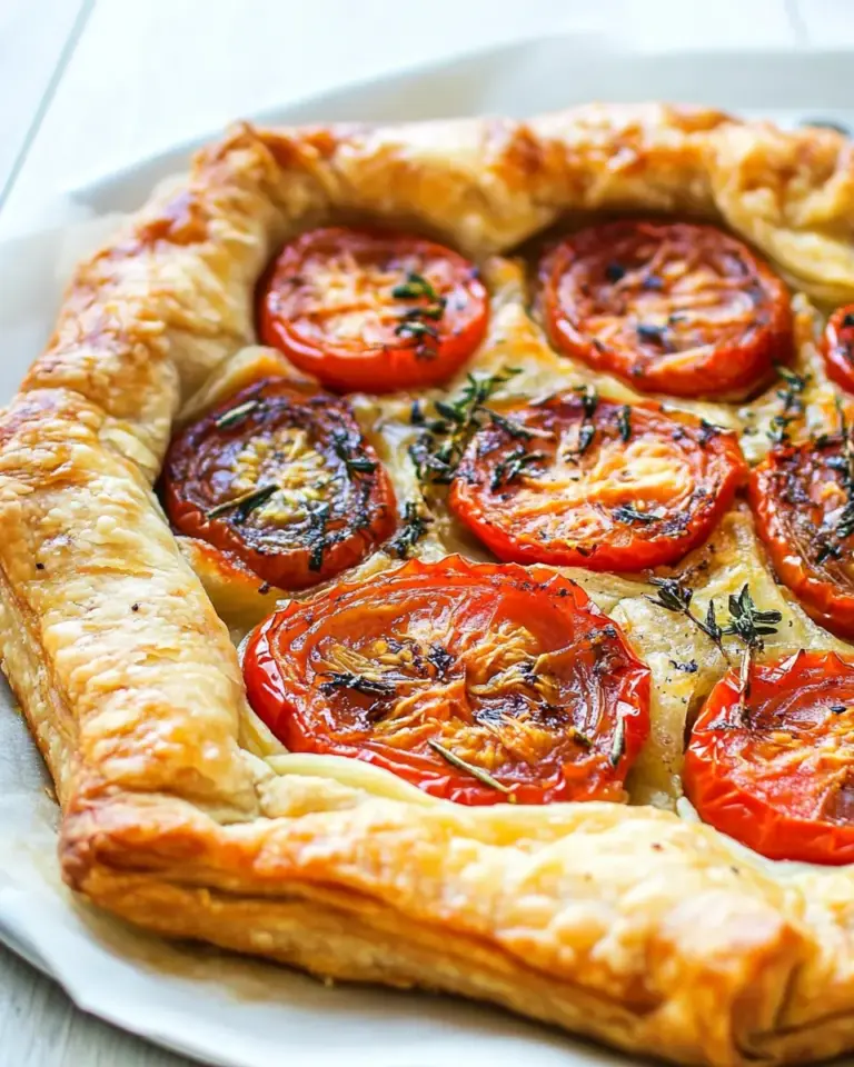 Tomato Galette with Gruyere and Caramelized Onions