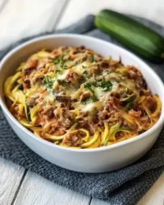 Tuna Zucchini Noodle Bake