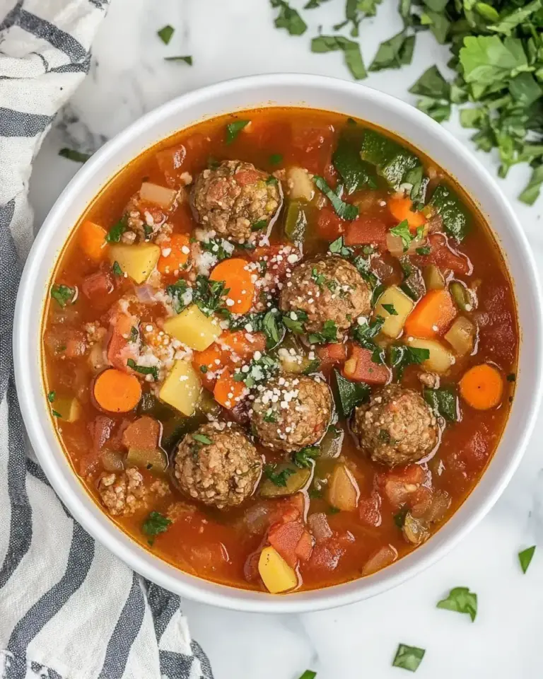 Vegetable Meatball Soup