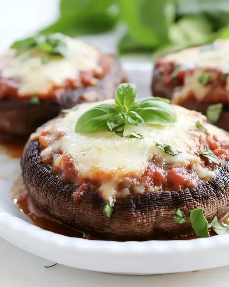 Veggie Lasagna Stuffobello Mushrooms