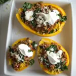Veggie Spaghetti Squash Boats