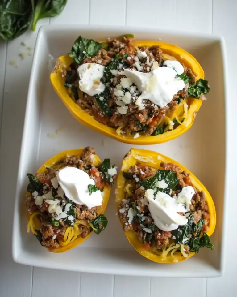 Veggie Spaghetti Squash Boats
