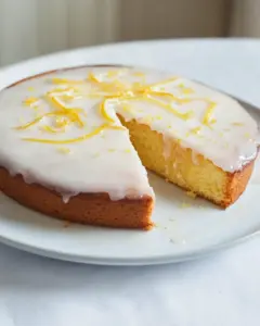 White Chocolate Cake with Lemon Glaze